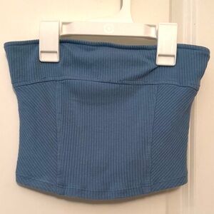 Urban Outfitters Blue Ribbed Tube Top